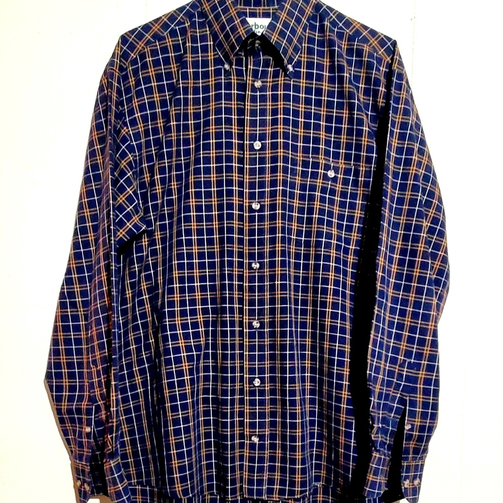 BARBOUR PLAID LONG SLEEVE BUTTON UP SHIRT. MENS Sz:XL AMAZING CONDITION.